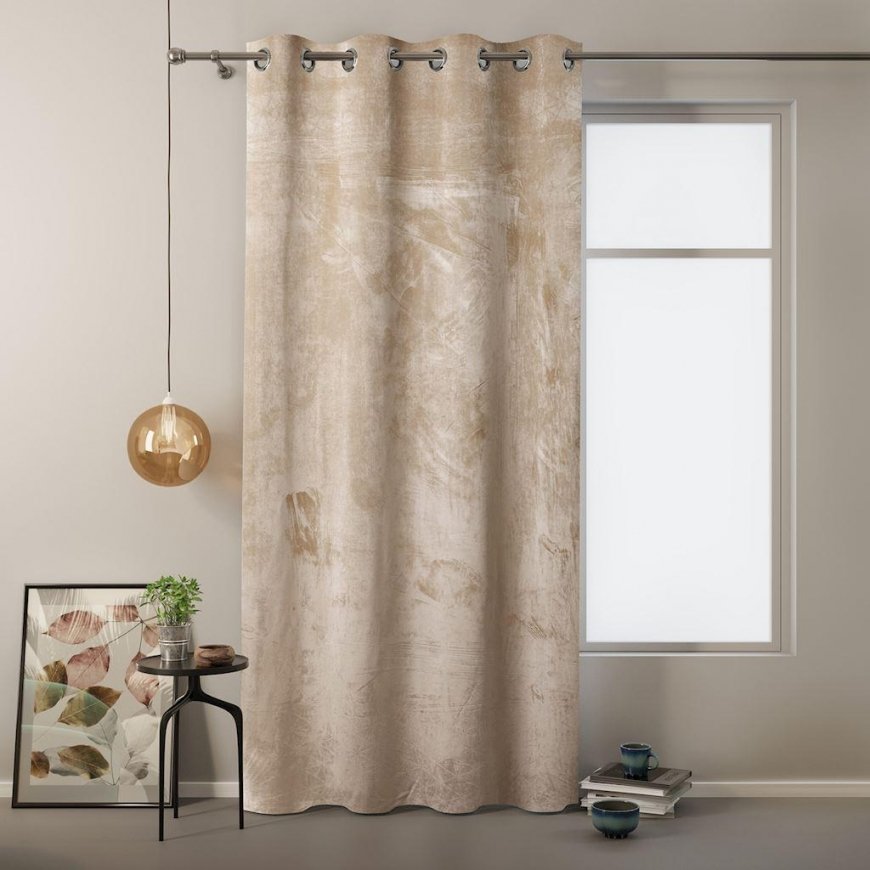 Yöverho renkailla AmeliaHome VELVET 140X245 cm, 1 kpl, väri: kerma – 4