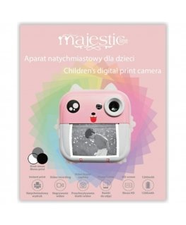 Мгновенный фотоаппарат для детей MajesticLine розовый