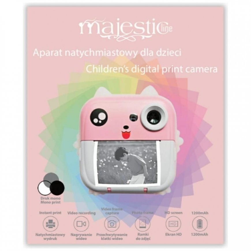 MajesticLine Instantā kamera bērniem MajesticLine rozā