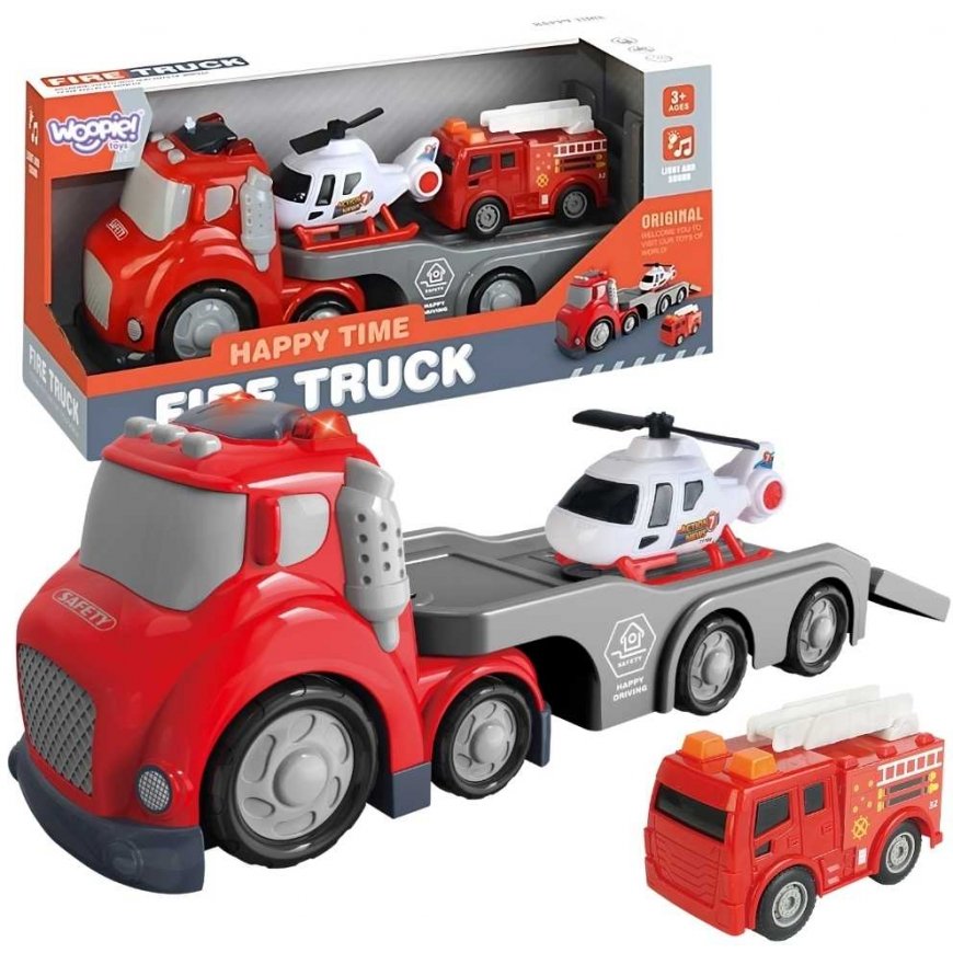 "WOOPIE Red Fire Department City Truck" sound and light effects