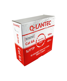 S/FTP cat.6A network cable, twisted pair, LSOH, Dca 4x2x23 AWG, 10Gb/s, 10 years warranty, gray, 500m - Q-LANTEC