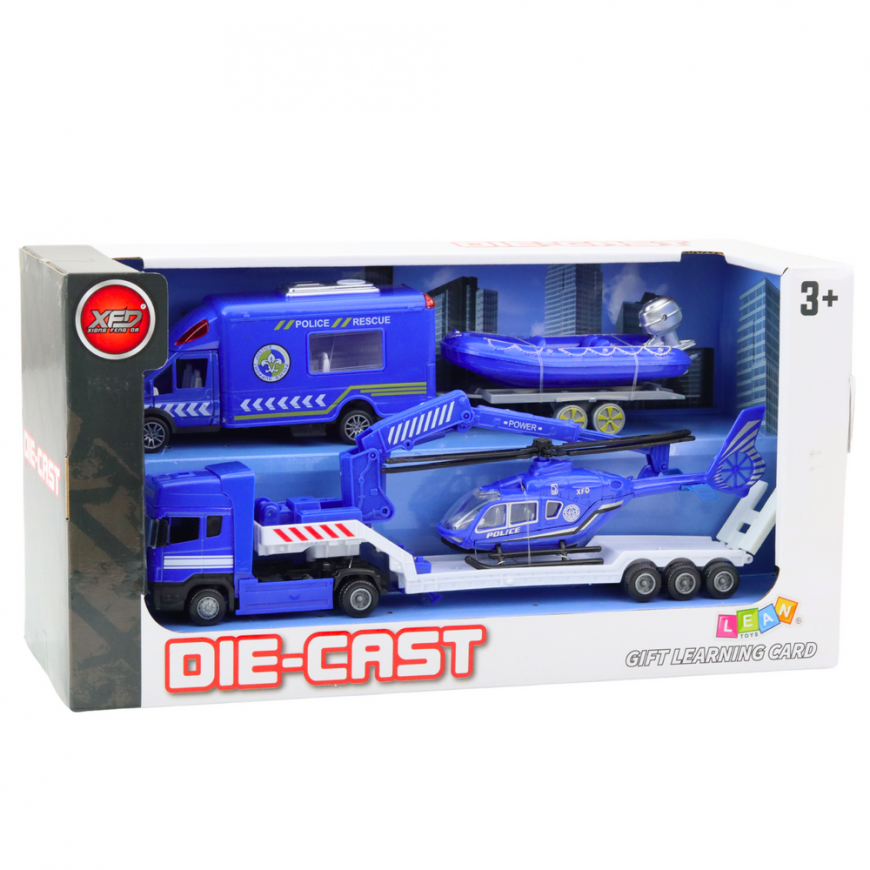 Lean Toys Poliisin pelastuskulkuneuvot-setti – 4