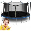 15-foot / 465 cm garden trampoline with safety net and Neo-Sport ladder