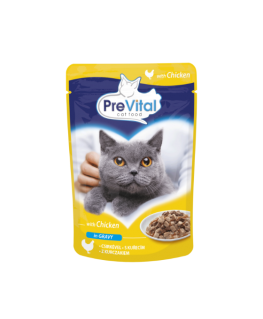 PREVITAL Veal in gravy - wet cat food - 100g