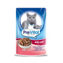PREVITAL Veiseliha kastmes - niiske kassitoit - 100g PREVITAL Veiseliha kastmes - niiske kassitoit - 100g