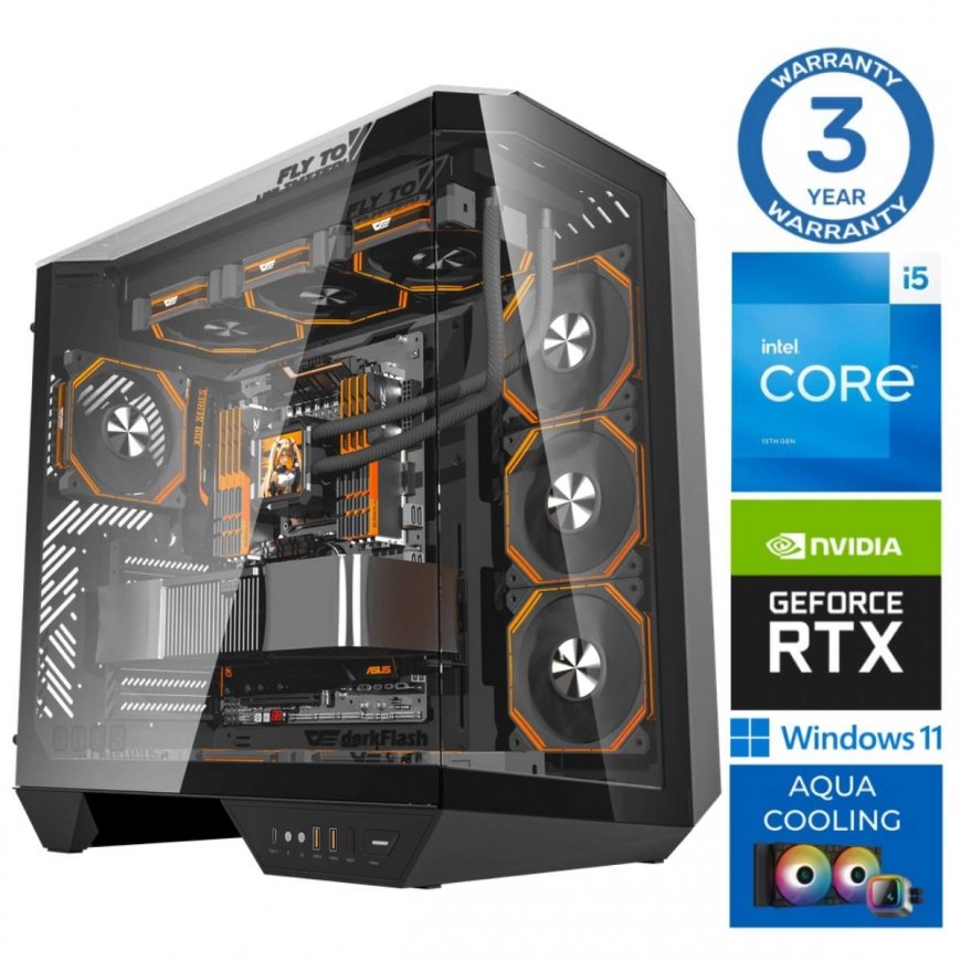 INTOP AQUA i5-14400F 64GB DDR5 1TB SSD M.2 NVME+2TB RTX5070Ti 16GB WIN11Pro