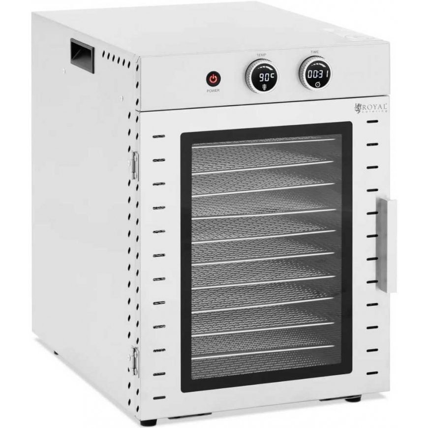 Royal Catering Pārtikas žāvētājs augļiem, sēnēm, garšaugiem, 12 plaukti, 1000 W