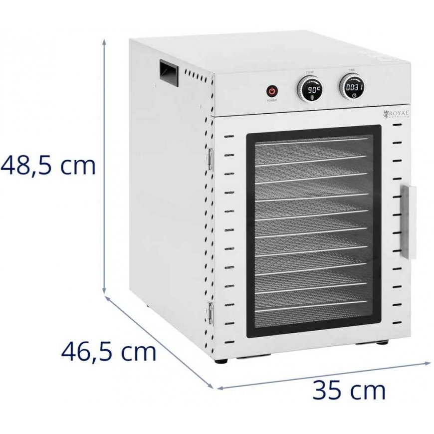 Royal Catering Maisto džiovintuvas vaisiams, grybams, žolelėms, 12 lentynėlių, 1000 W – 3