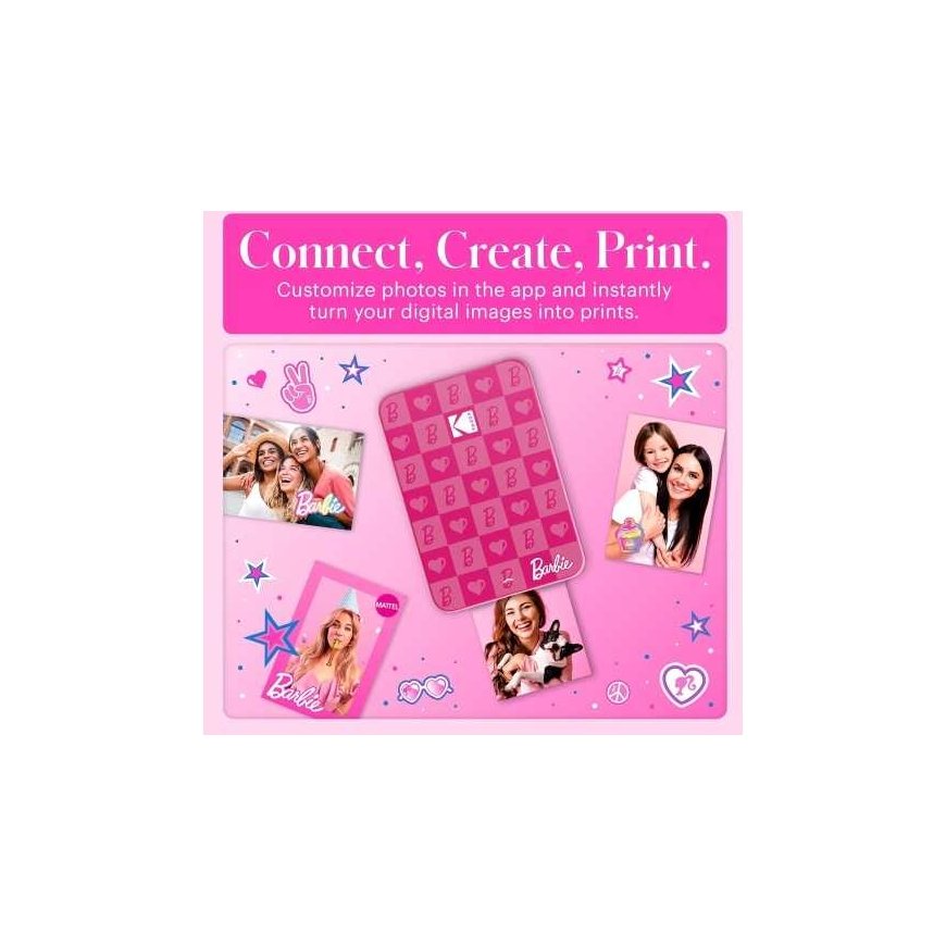 Barbie x Kodak STEP Slim Momentānais mobilais fotoprinters Krāsains ZINK 2x3'' 1ppm, BT, Rozā – 5