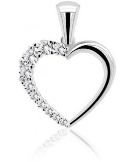 Brilio Silver Romantic silver pendant with zircons PT42W