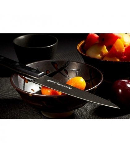 Samura SHADOW Universal knife with black non-stick coating 4.7"/120mm from AUS 8 Japanese steel 59 HRC – 7