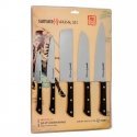 Samura HARAKIRI Set ot 5pcs. Universal Kitchen knives 59 HRC with Black handle