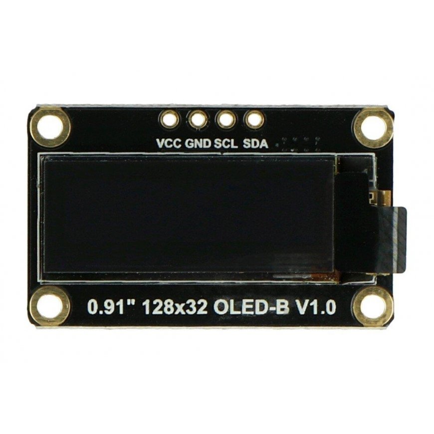 Vienspalvis OLED grafinis ekranas 0.91" 128 x 32 px I2C, DFRobot DFR0648 – 3