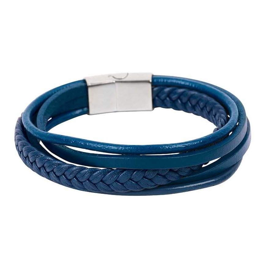 Troli Blue Leather Bracelet
