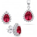 Brilio Silver Brilio Silver stunning silver jewelry set with zirconia SET226WR (earrings, pendant)