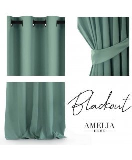 Naktinė užuolaida su žiedais AmeliaHome BLACKOUT 140X245 cm, 1 vnt., spalva: mėtų