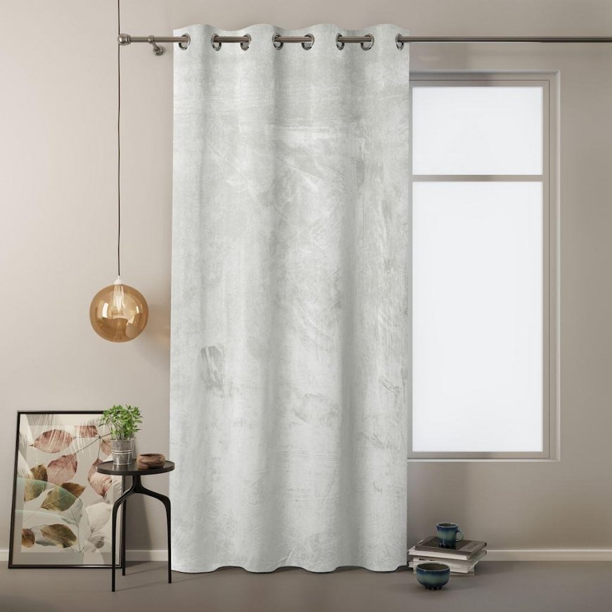 Naktinė užuolaida su žiedais AmeliaHome VELVET 140X245 cm, 1 vnt., spalva: balta – 4