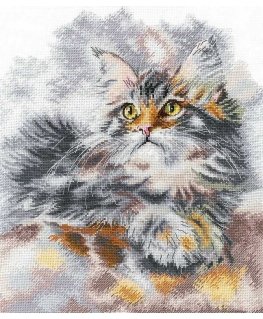 Beldizart Kryželiu embroidery kit 'Gray Cat' SAND-33