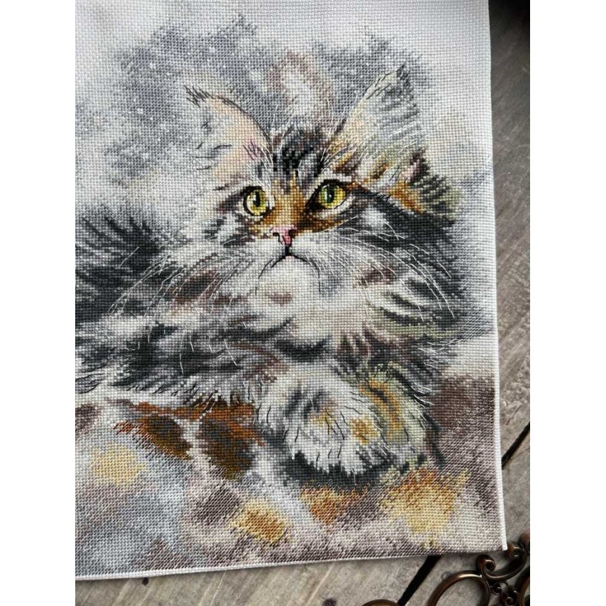 Beldizart Kryželiu embroidery kit 'Gray Cat' SAND-33 – 4