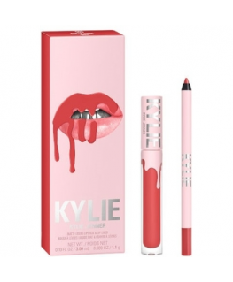 Kylie Cosmetics mati lippude värv + huulepliiatsi komplekt - meigikomplekt