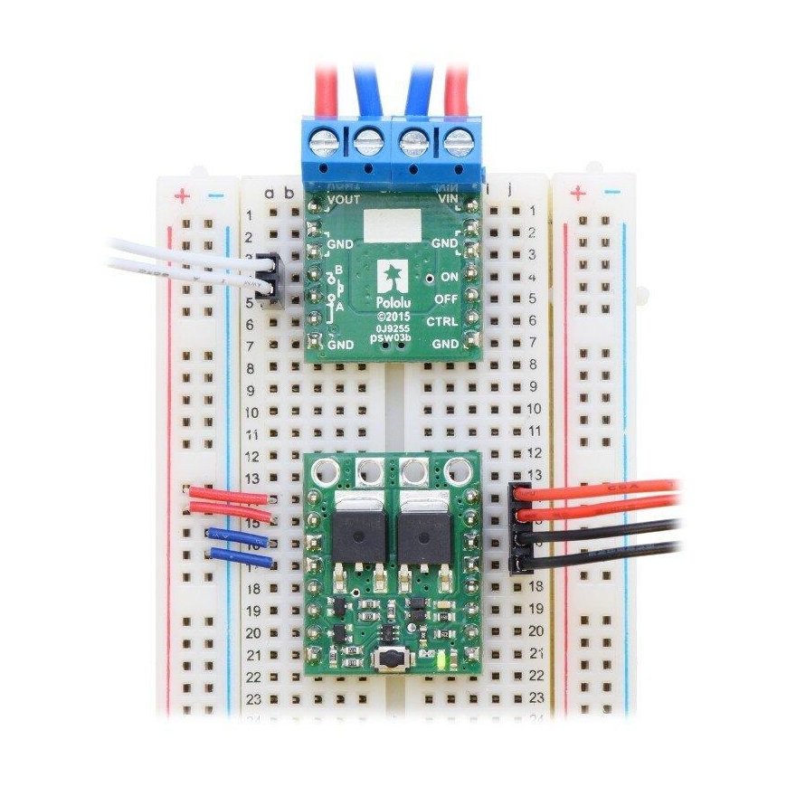 Large MOSFET switch HP 4.5-40V/16A, with reverse current protection, Pololu 2813 – 5