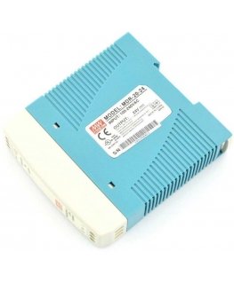 Barošanas avots Mean Well MDR-20-24, kas piestiprināts pie DIN sliedes, 24V 1A 24W