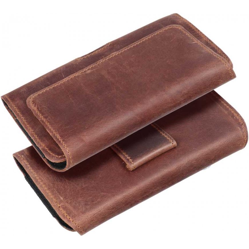 Dēklis Oem ROYAL Crazy Horse universāls horizontāls ādas jostas turētājs izmērs M paredzēts Apple iPhone 12 Mini / 13 Mini / Sam – 2