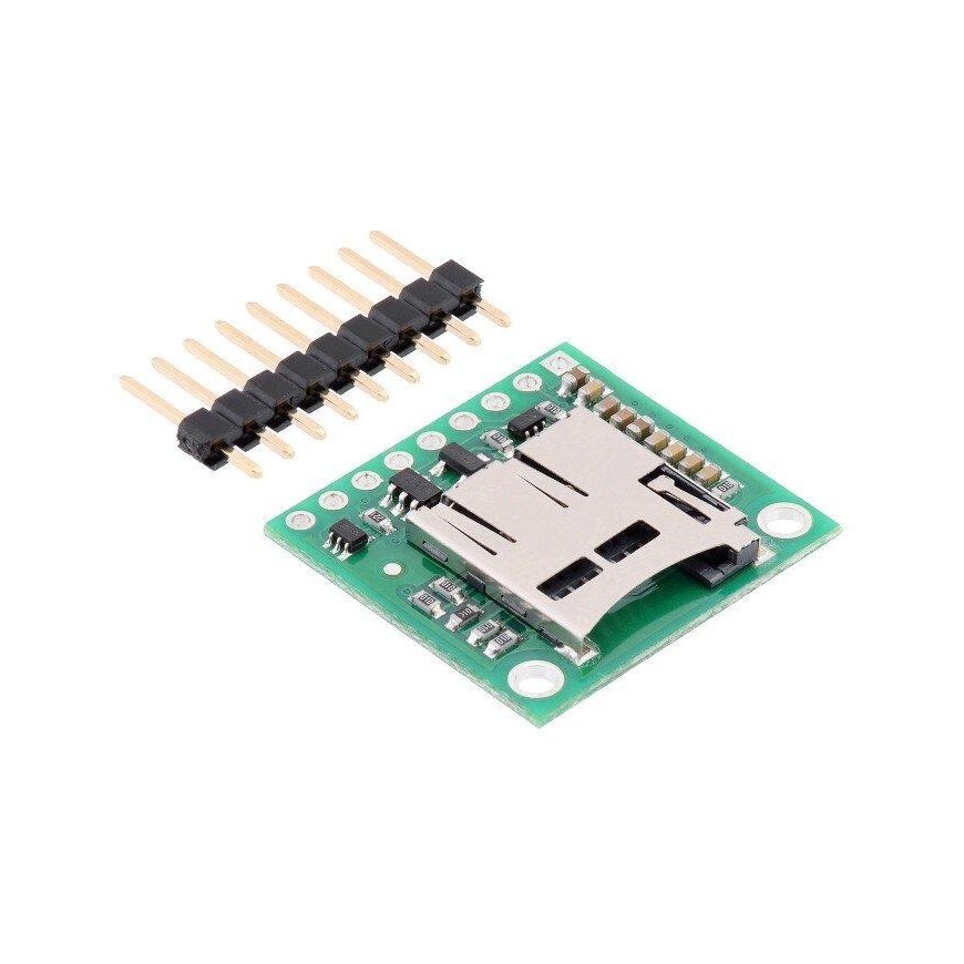MicroSD card reader module with 5V voltage converter, Pololu 2587 – 2