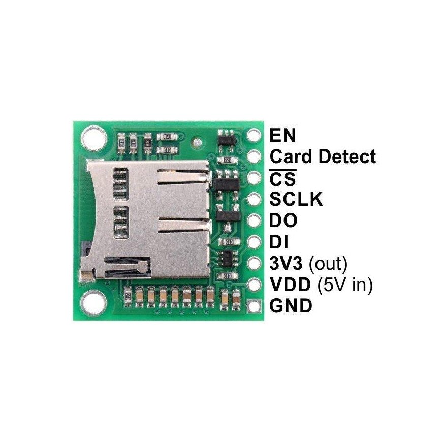 MicroSD card reader module with 5V voltage converter, Pololu 2587 – 4