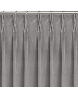 Kardin VILA värviline hall klassikaline "flex" 7,5 cm kahekordsete voldikutega samet 265x225 HOMEDE