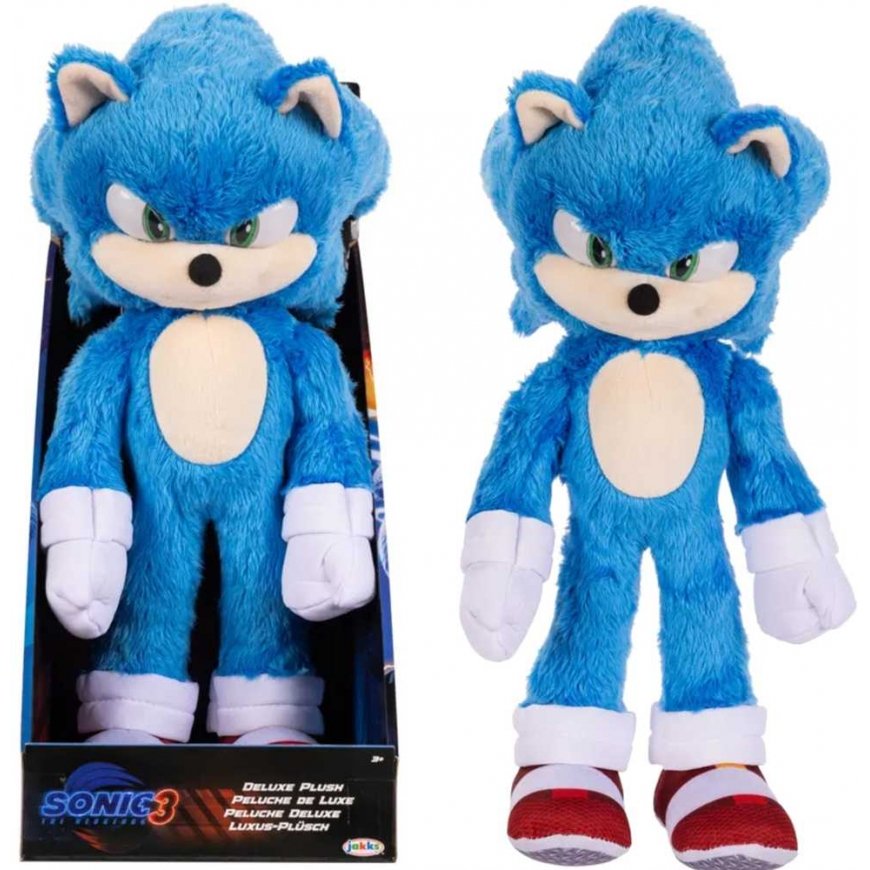 Jakks Pacific Pliušinis žaislas Sonic 3 the Hedgehog Deluxe Sonic 35 cm – 3