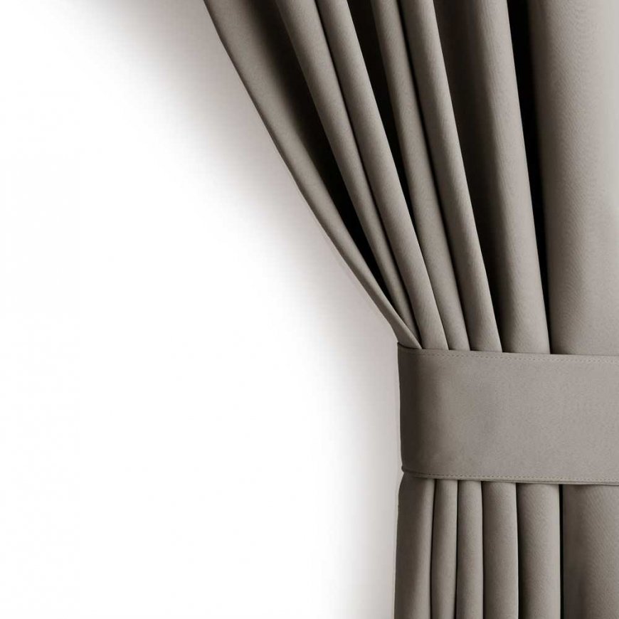 BLACKOUT curtain in sand color, classic, blackout tape, 140x245, AmeliaHome – 2