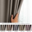 BLACKOUT curtain in sand color, classic, blackout tape, 140x245, AmeliaHome