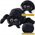 Lean Toys pliušinis talismanas mielas žaislas vabzdžių voras Juodas 30cm Lean Toys pliušinis talismanas mielas žaislas vabzdžių voras Juodas 30cm