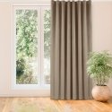 VILA verho hiekansävyinen, klassinen läpikuultava aaltoileva liimanuora, 7 cm, samettinen, 265x245 HOMEDE VILA verho hiekansävyinen, klassinen läpikuultava aaltoileva liimanuora, 7 cm, samettinen, 265x245 HOMEDE
