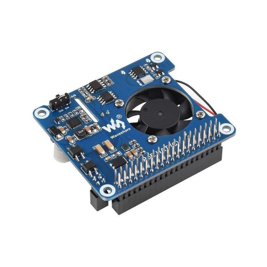 Power over Ethernet HAT (C), PoE ja 802.3af/at toite lisand, mõeldud Raspberry Pi 3B+/4B jaoks, Waveshare 1944