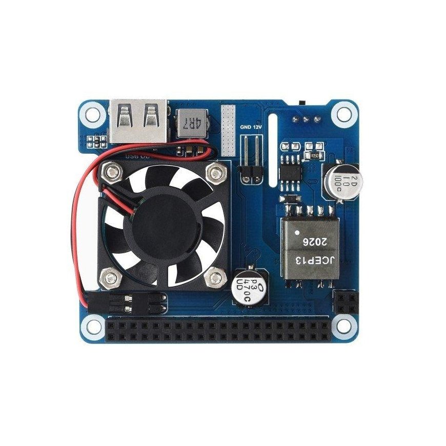 Power over Ethernet HAT (C), PoE ir 802.3af/at maitinimo priedėlis, skirtas Raspberry Pi 3B+/4B, Waveshare 1944 – 4