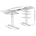 Neutral Campin table frame, electrically adjustable, cable holder, collision protection system, black, lifting capacity 125 kg, 
