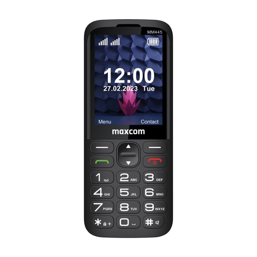 MaxCom MM445 4G mobiiltelefon 7,11 cm (2.8") 110 g Must Vanakooli telefon