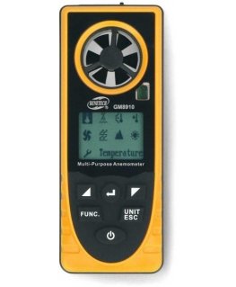Daugiafunktsionaalne anemomeeter / anemomeeter Benetech GM8910 - 6 käe rotor