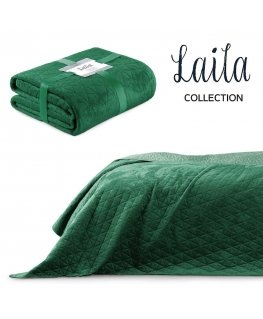 AmeliaHome voodipesu LAILA, 170x210 cm, värv: tume roheline