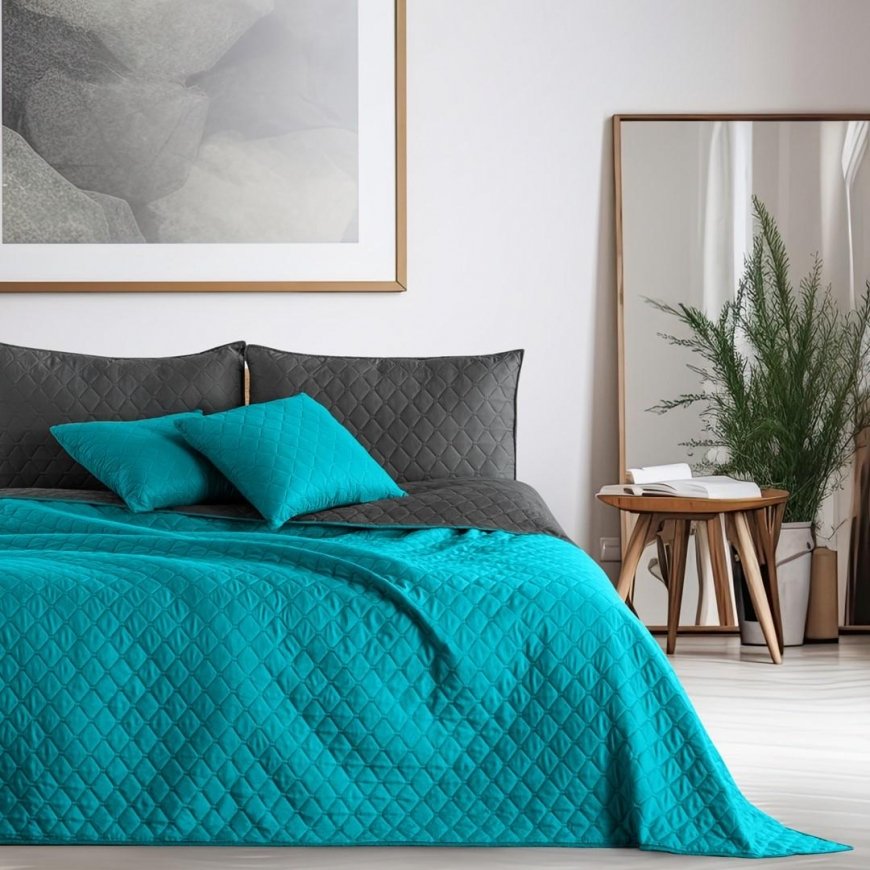 AXEL bedspread in graphite color, made of simple microfiber material - textile 220x240 DecoKing – 5