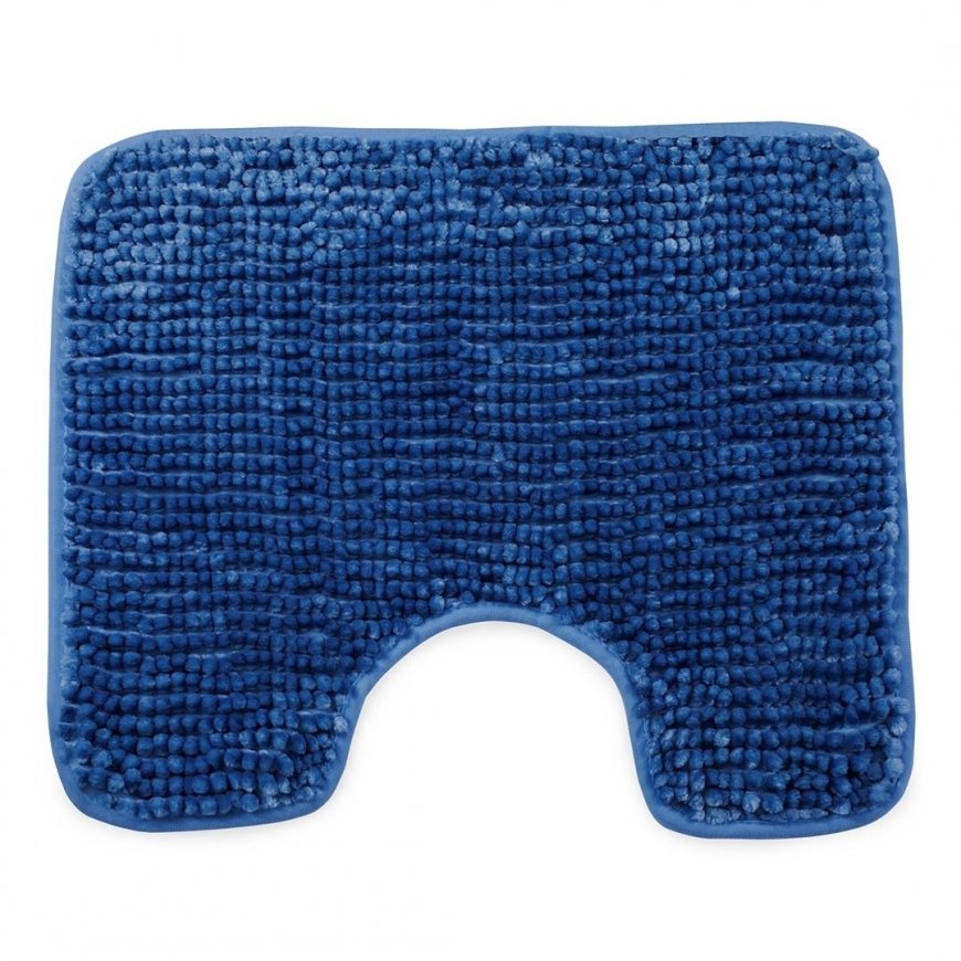 Bathroom mat set AmeliaHome BATI 50X80+40X50 cm, color: dark blue – 3