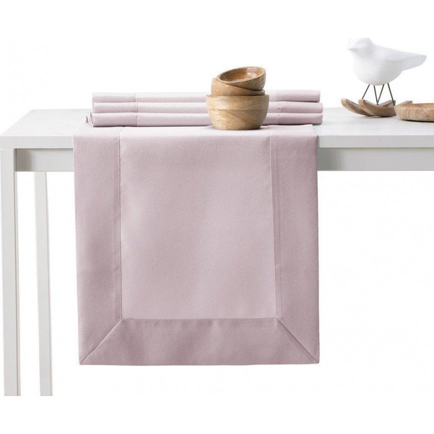 DecoKing TCLOTH/PURE/BRD/POWDERPINK/40X180