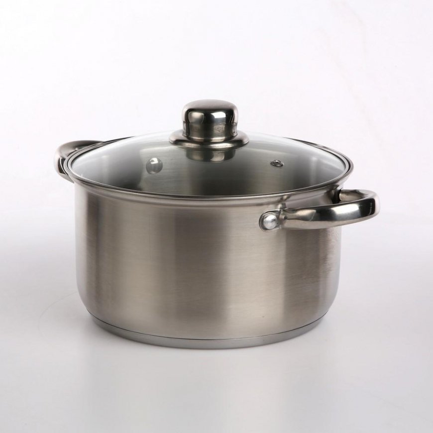 FABIO NON-STICK STEEL POT 3.6L. 20CM WITH GLASS LID – 2