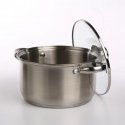 FABIO NON-STICK STEEL POT 3.6L. 20CM WITH GLASS LID FABIO NON-STICK STEEL POT 3.6L. 20CM WITH GLASS LID