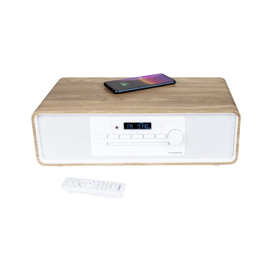 Thomson MIC301IBT mājas stereo ierīce Mājas audio mikrosistēma 10 W Balts, Koks