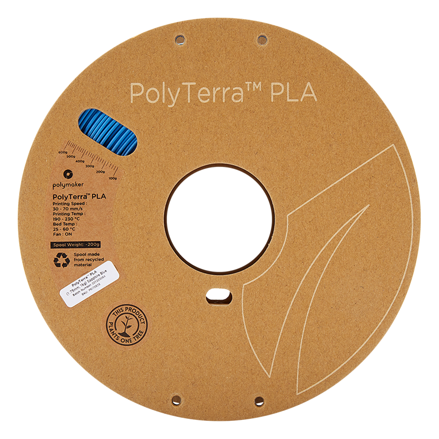 Polymaker PolyTerra PLA - 1kg - 1.75mm - Safiir Sinine – 3