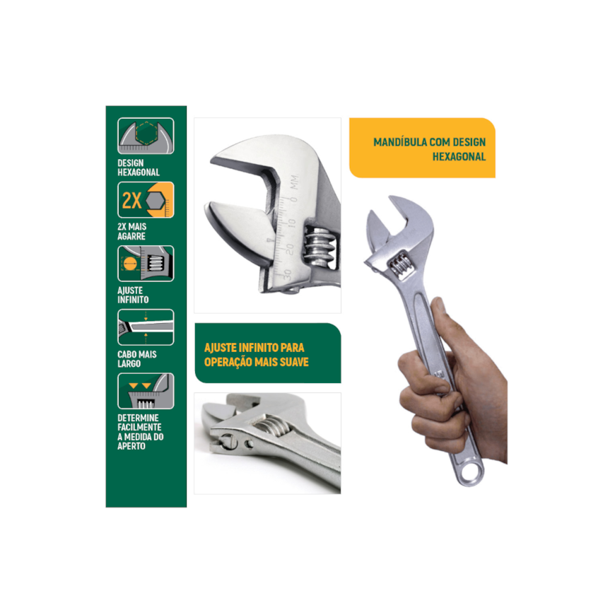 Adjustable wrench Sata S47205 300 mm