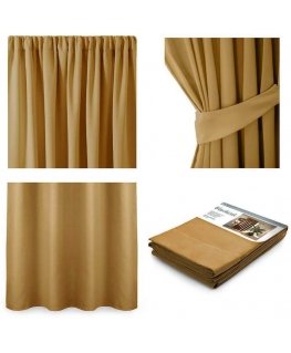 Yöverho AmeliaHome BLACKOUT 140X245 cm, 1 kpl, nauha/koukut, väri: sinappi